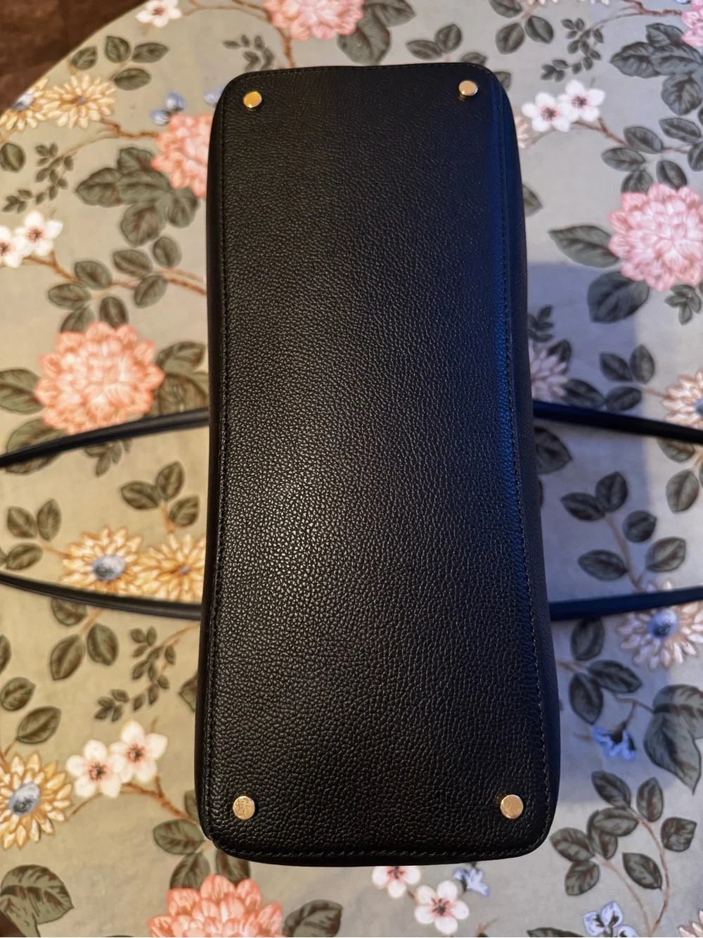 kate spade black pebbled leather double-handle tote